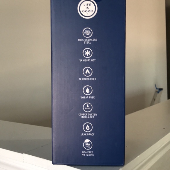 LIFE IS GOOD THERMO BOTTLE GREEN HOT COLD 32oz GOGGLES MOUNTAIN VIEW NEW - Picture 4 of 8